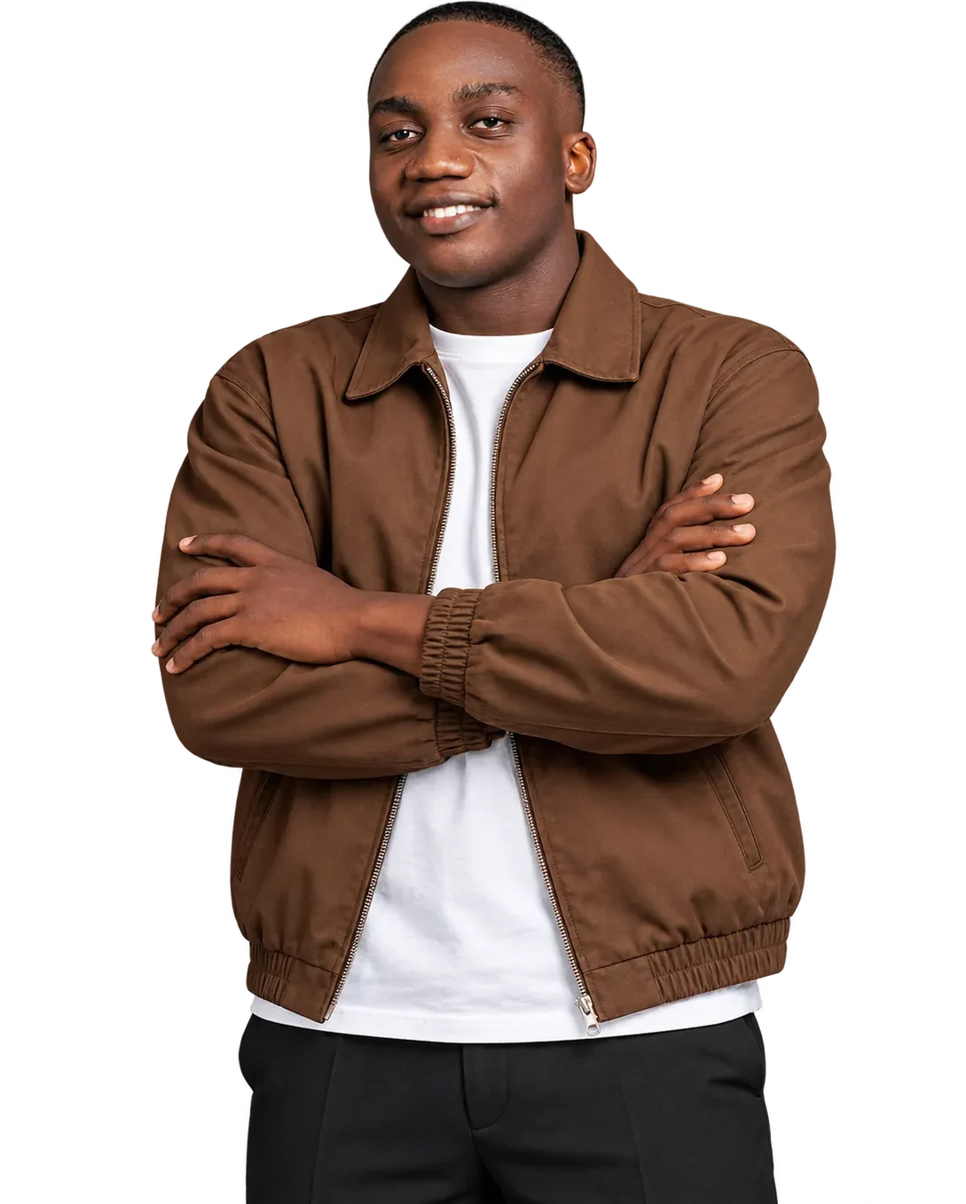 Jonathan Yann, co-fondateur de JB WEB CREATIVE, en veste marron