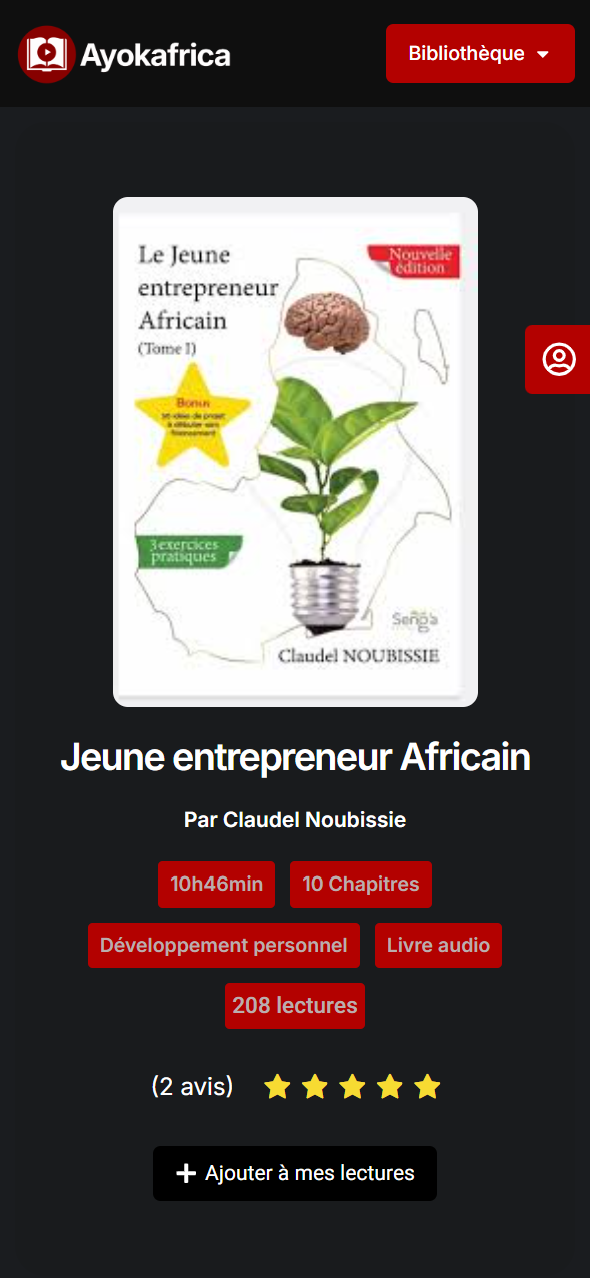 Ayokafrica : écran 2 de l’application