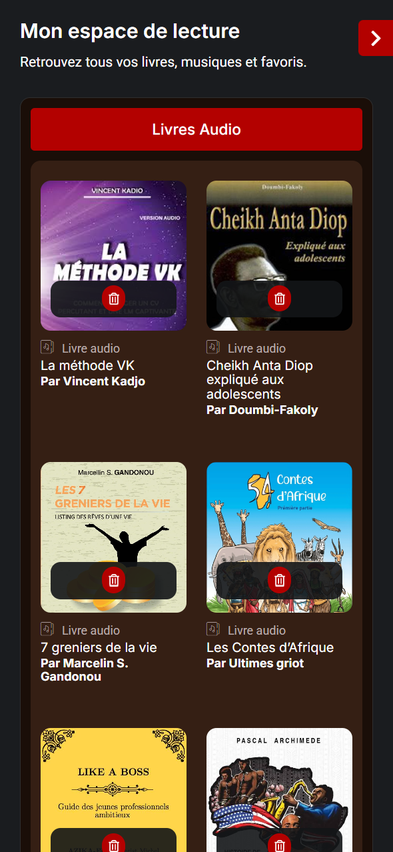 Ayokafrica : écran 1 de l’application
