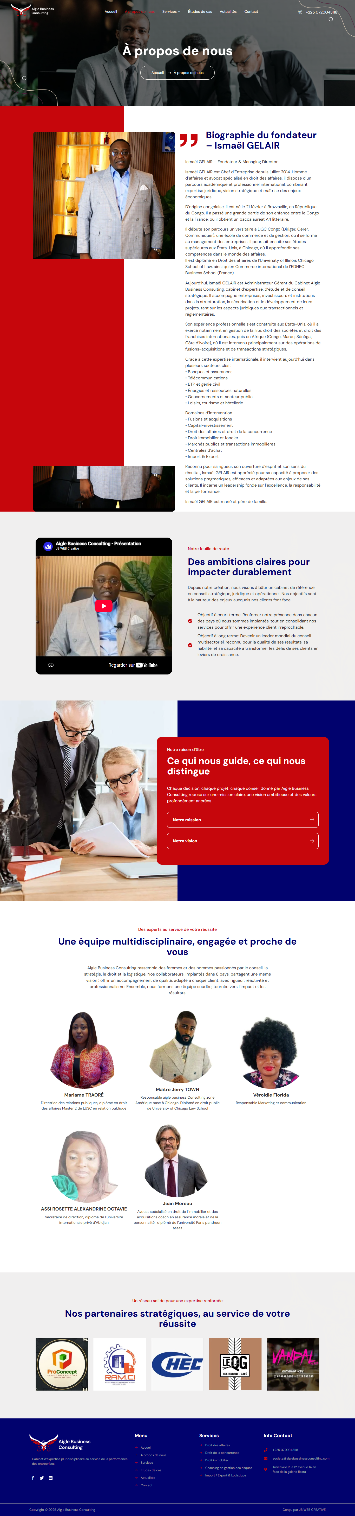 Seconde capture sur ordinateur : Aigle Business Consulting