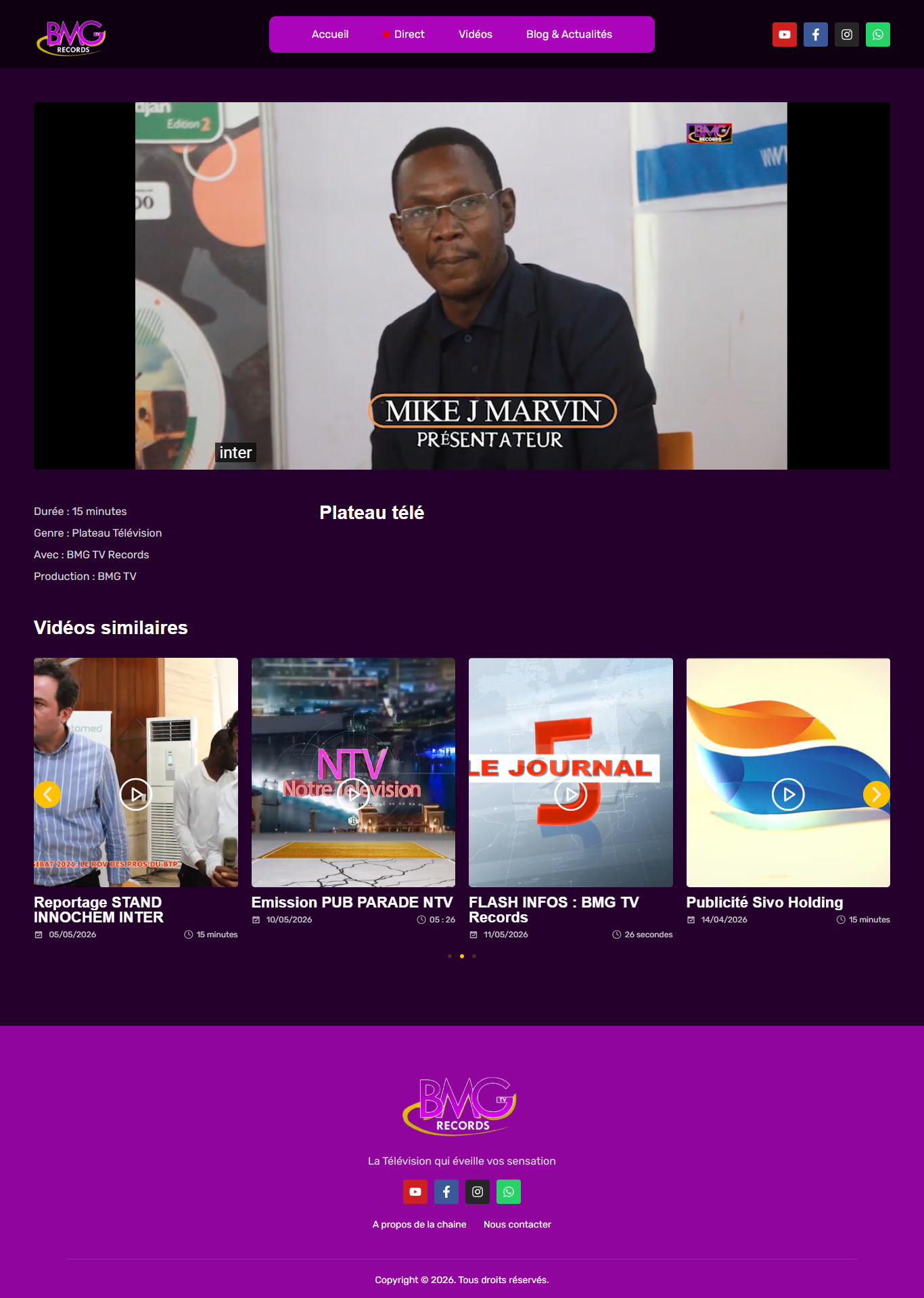 Seconde capture sur ordinateur : BMG TV Records
