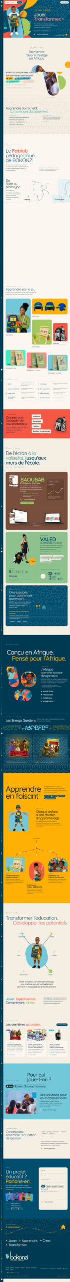 BOKONZI — The Game Changer : aperçu du site sur ordinateur