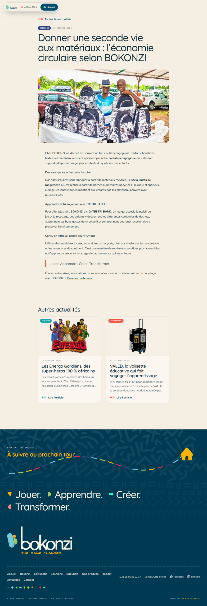 Seconde capture sur ordinateur : BOKONZI — The Game Changer