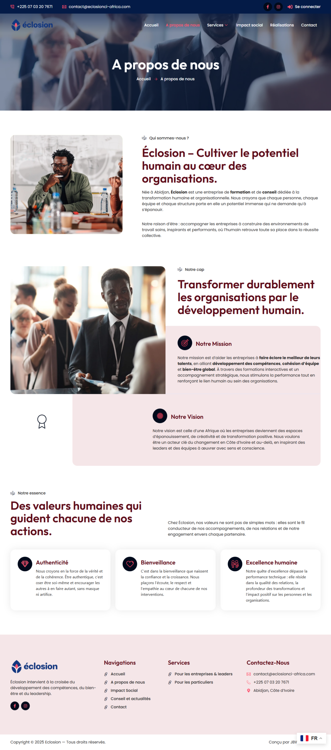 Seconde capture sur ordinateur : Éclosion — Formation et conseil en développement humain