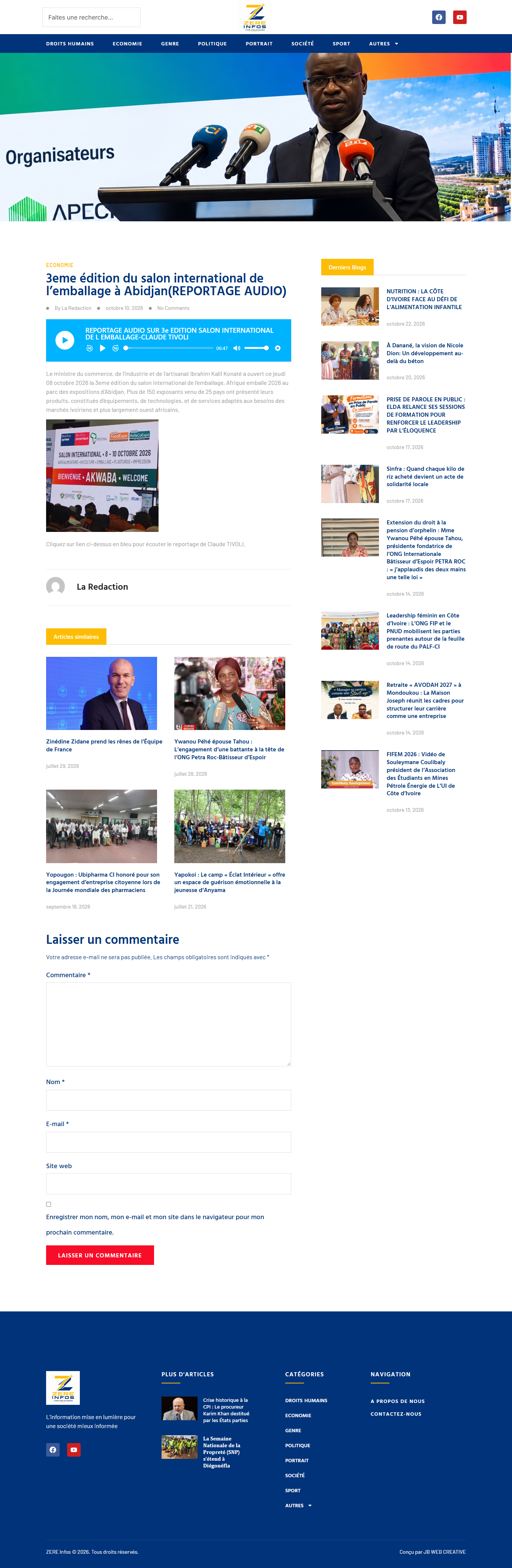 Seconde capture sur ordinateur : ZERE INFOS
